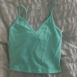 Teal crop top